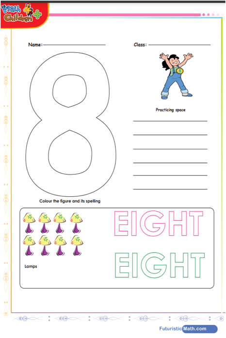 number 8 preschool worksheet pdf